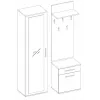 Armadio ingresso Topeshop GAR DUO CZERŃ