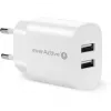 CARICABATTERIE TELEFONO 2X USB 2, 4A 12W BIANCO