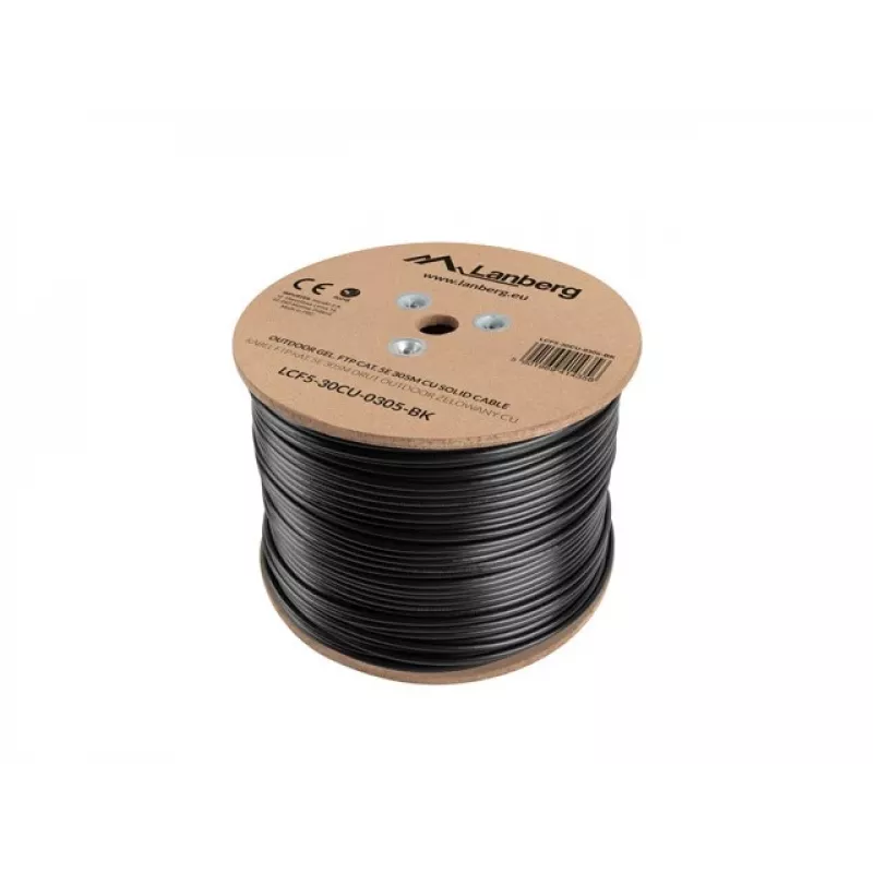 Cavo di rete Lanberg LCF5-30CU-0305-BK RJ45 Cat5e 305 m nero