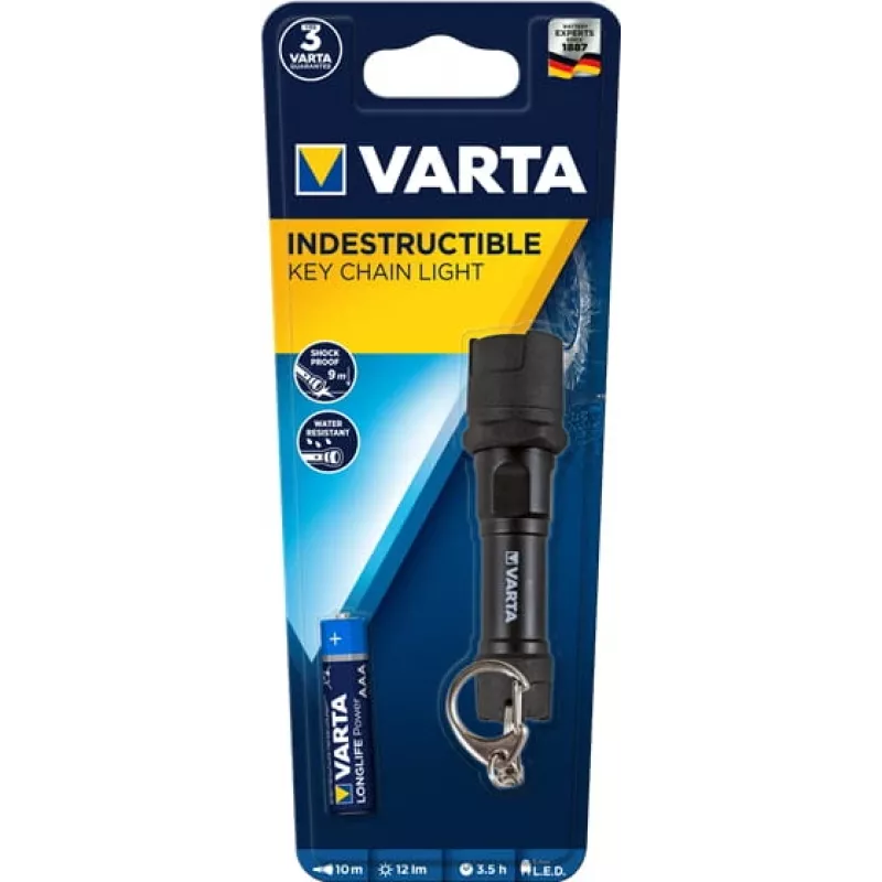 Torcia portachiavi Varta 16701 101 421 nero LED antiurto IPX4