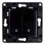 Interruttore luce Shelly Wall Switch 2 nero pulsanti di comando compatibilità Shelly 2.5