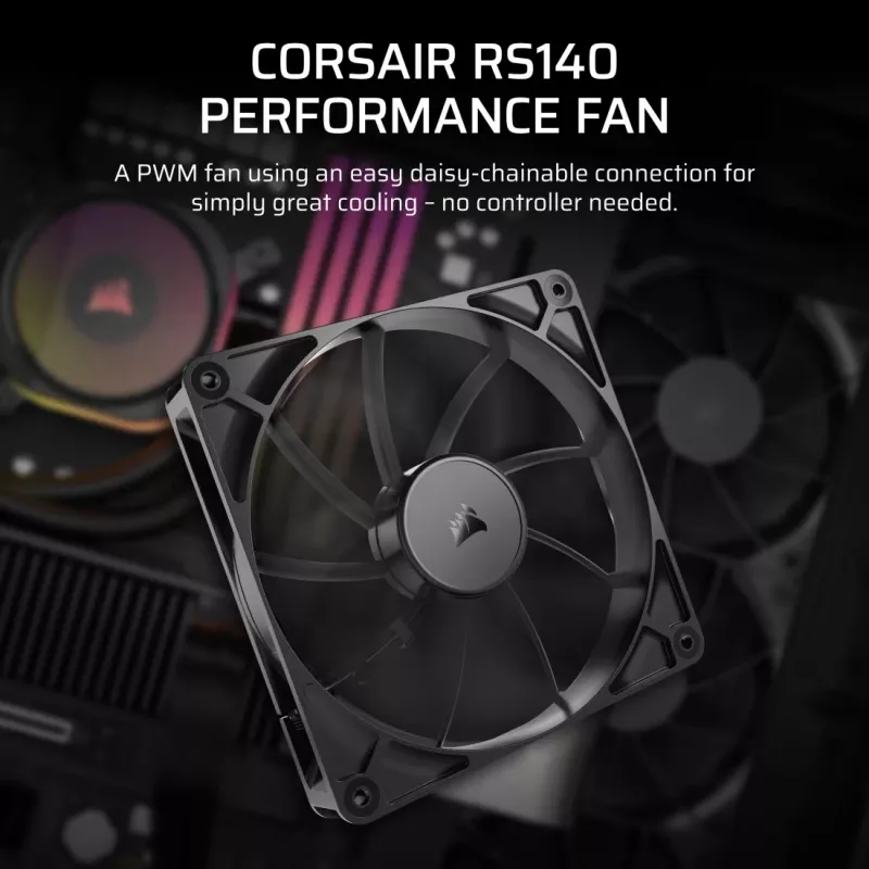 Ventola Corsair RS140 14 cm nero 330–1700 U/min 0,11–3,46 mmH2O