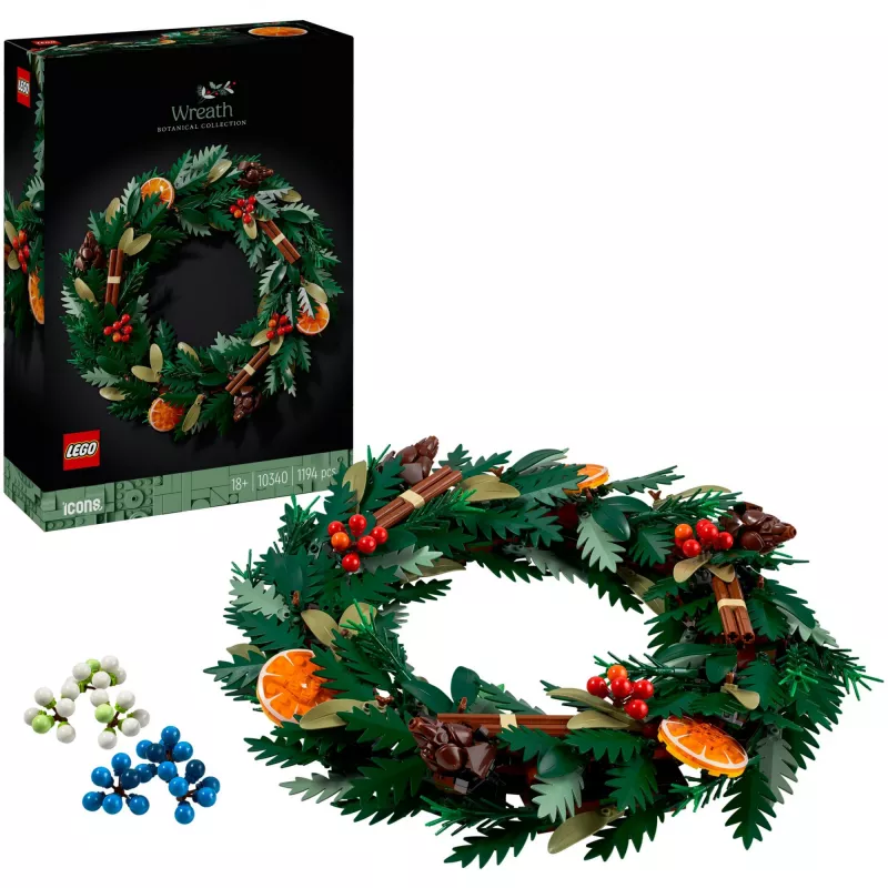 LEGO 10340 Icons Ghirlanda di Natale Giocattolo da costruzione