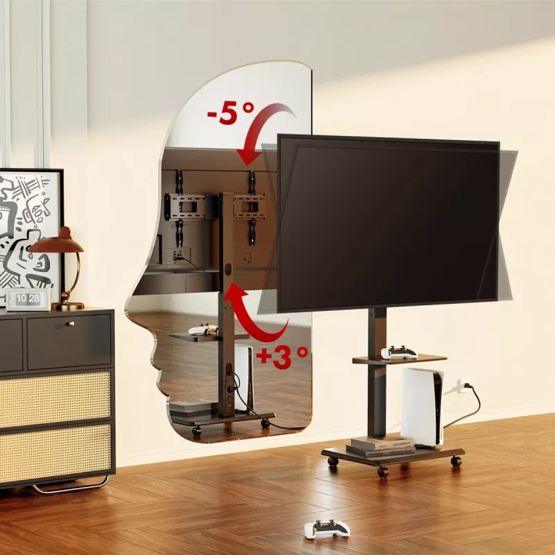 Supporto TV ergo office ER-304 B, portata max. 50 kg, VESA 600x400