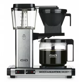 Caffettiera a filtro MOCCAMASTER KBG 741 — serbatoio acqua 1,25 l, caraffa da 10 tazze, 1520 W, acciaio inox/nero