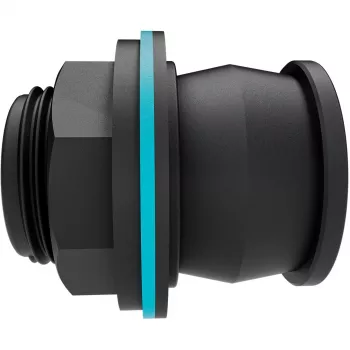 Connettore per serbatoio Push IN, G 1 e G 3/4 (nero, per spessori di parete da 2-10 mm)