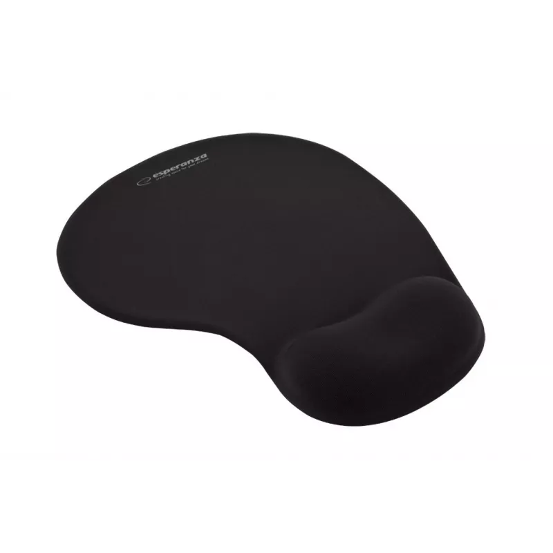 Tappetino mouse ESPERANZA EA137K, nero, con poggiapolsi in gel, base antiscivolo, utilizzo universale