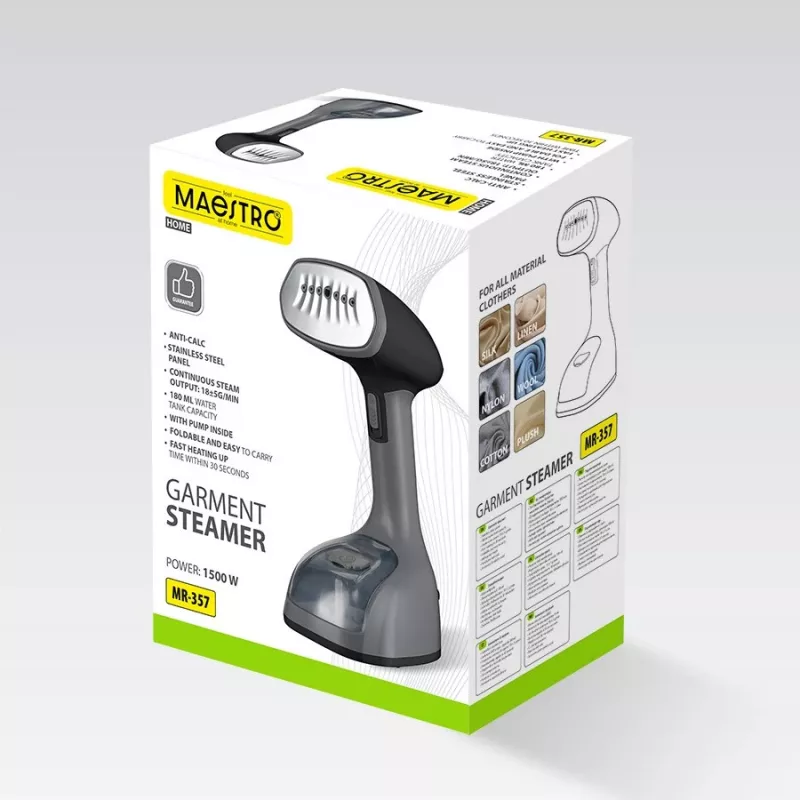 Vaporiera per abiti Maestro MR-357 1500W — vaporizzatore a mano