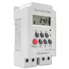 Timer elettronico per guida DIN QOLTEC PC0629 — alimentazione 24V, uscita 16A