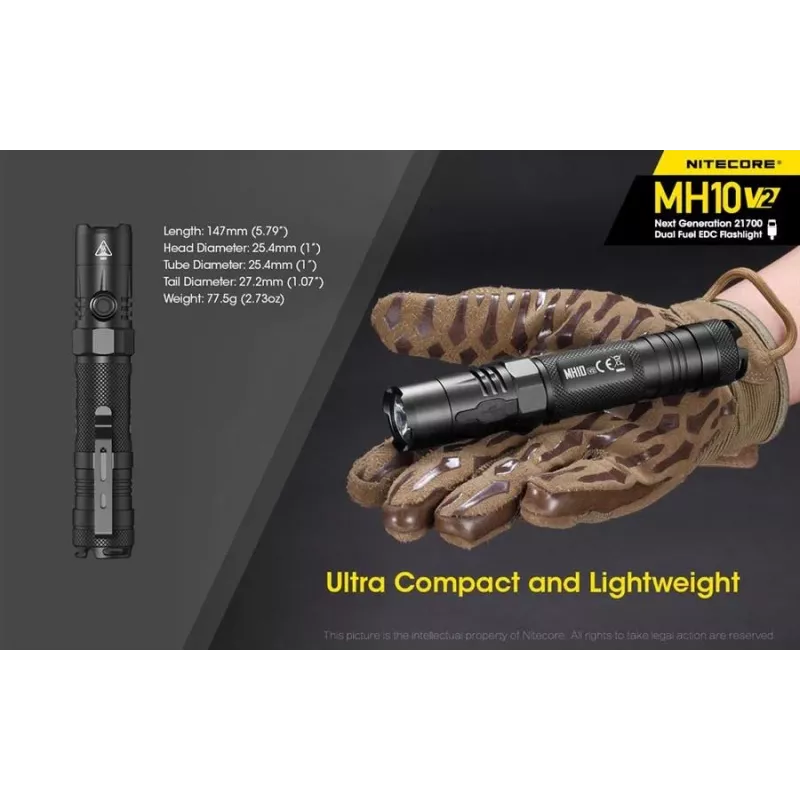 Torcia portatile Nitecore MH10 V2 nero