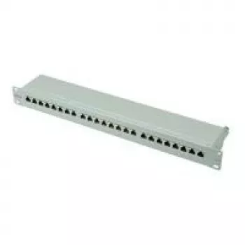 ROLINE patch panel Cat. 6 / Class E 48,30cm (19), 24P, schermato, grigio chiaro (26.11.0351)
