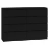 Cassettiera top e shop M8 140 CZERŃ — 8 cassetti, truciolare, 1380×400×970 mm, nero