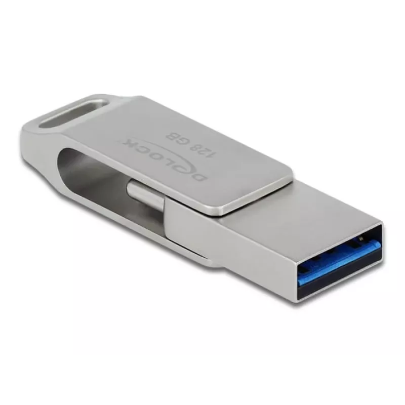 Chiavetta USB DeLOCK 128 GB USB-C Type-A modello a snodo