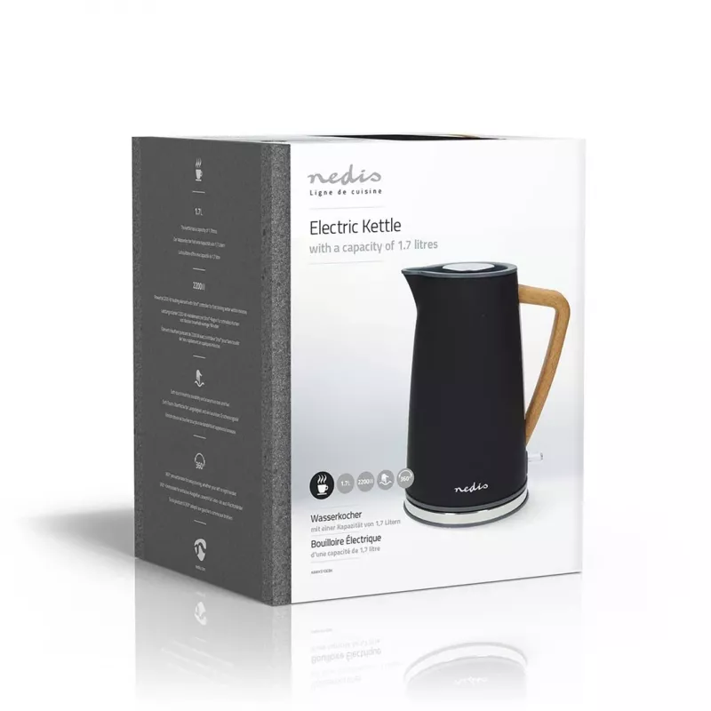 Bollitore Nedis KAWK510EBK 1,7 L 2200 W nero