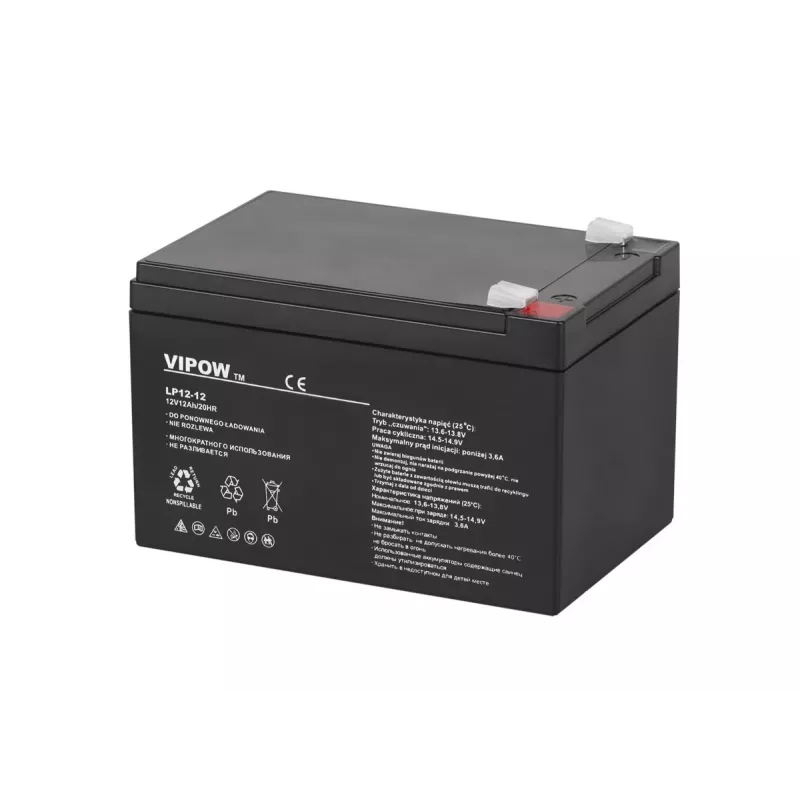 Batteria al piombo sigillata VIPOW BAT0216 12V 12Ah