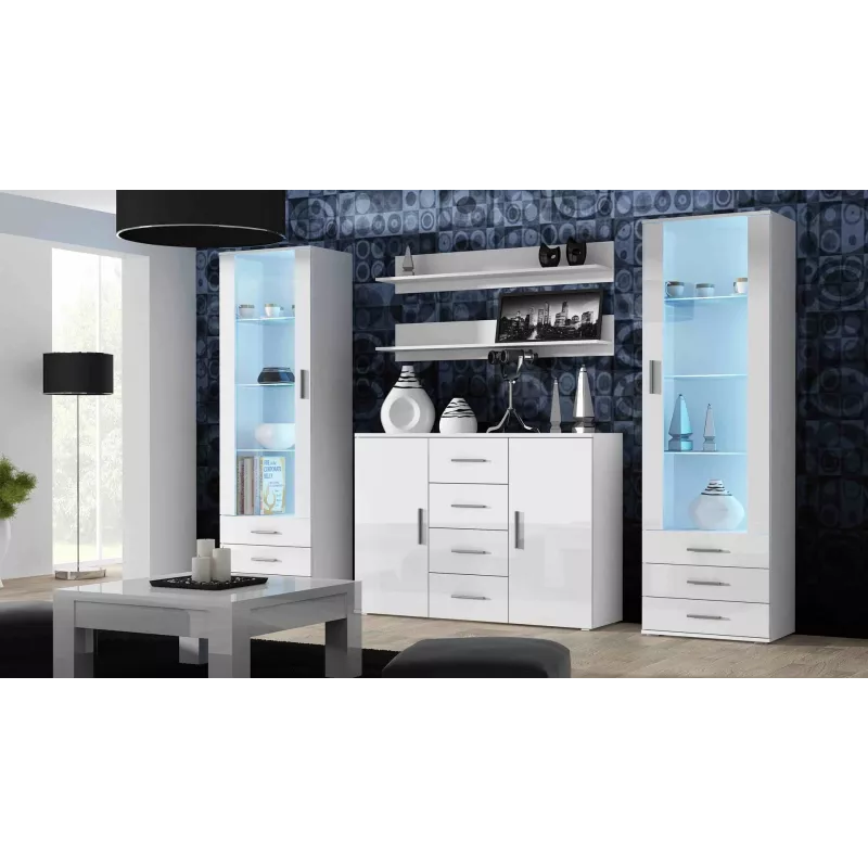 Cama Sideboard soggiorno UNI bianco/bianco lucido