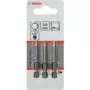 Set di punte per avvitatore Bosch 3 pz. extra dure, Hex 3 mm, lunghezza 49 mm, attacco 1/4