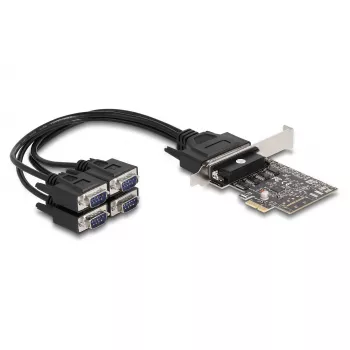 DeLOCK 66324 Adattatore interno RS-232 VGA PCIe connettore femmina nero