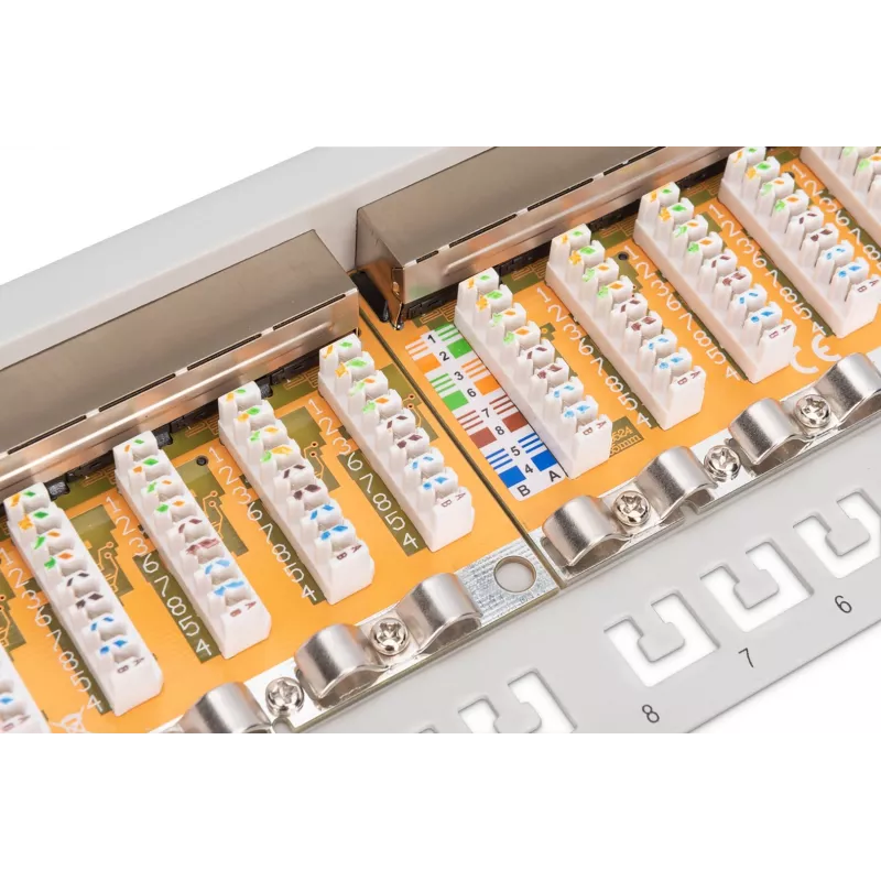 DIGITUS DN-91624S pannello patch a 24 porte Cat6 schermato, 1U 19 pollici, grigio
