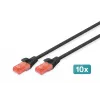Cavo di rete Digitus CAT 6 U/UTP 0,5m RJ-45 nero