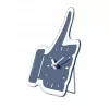 NeXtime orologio 5185bl Mini Thumbs Up, 20,5x21, da parete, blu/argento