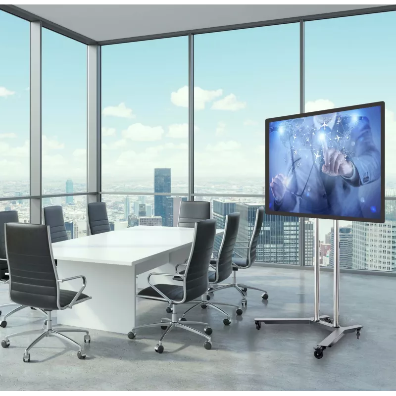 Supporto per display signage Edbak TR1 190,5 cm (75) nero, acciaio inox