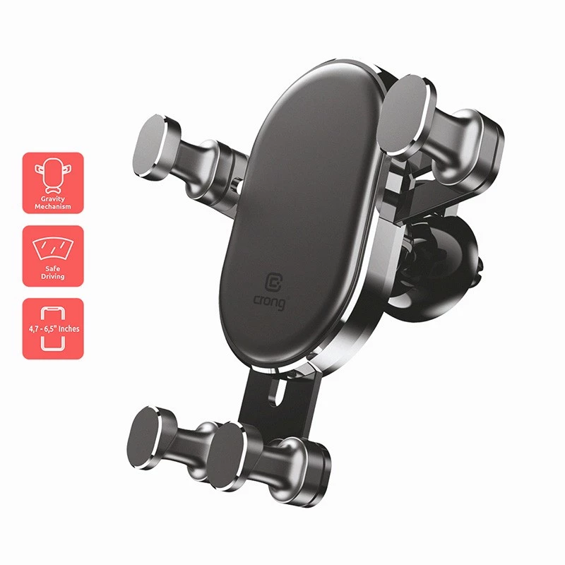 Supporto auto Crong CRG-CH5-BLK — supporto universale regolabile per telefono