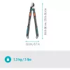 Gardena cesoia per rami TeleCut Pro L grigio/turchese 65 cm - 90 cm (12041-88)