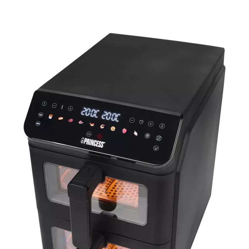 Princess Double Stack Airfryer | 182490 | Potenza 3000 W | Capacità 11,2 L | Nero
