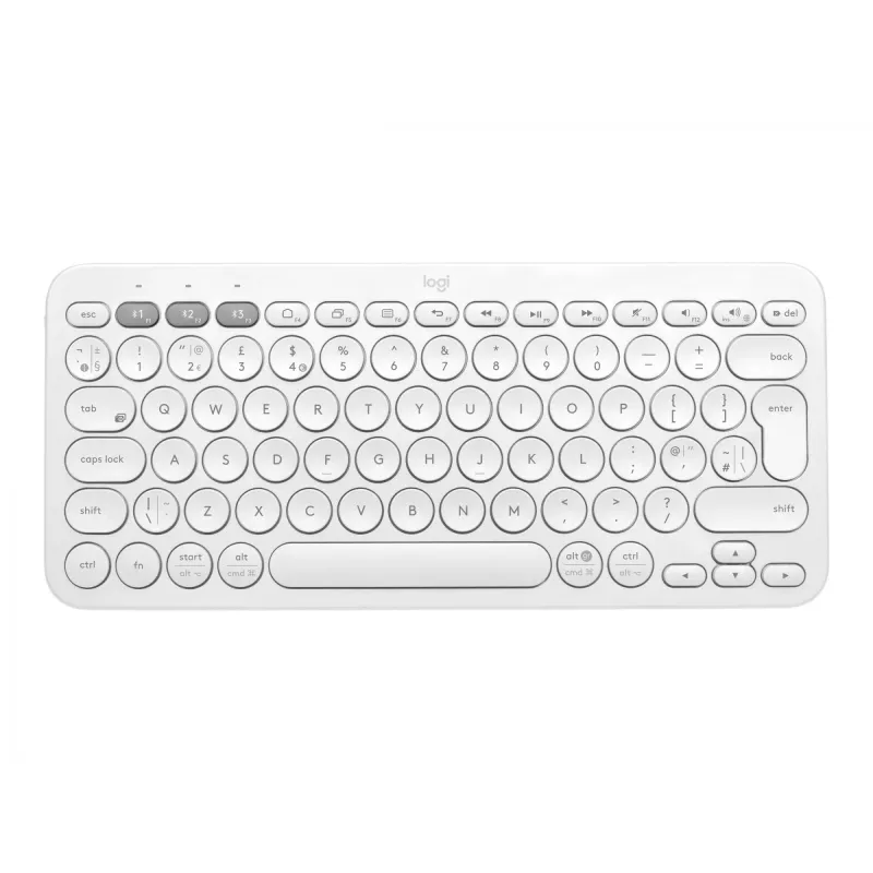 Logitech Multi-Device K380 - Tastiera - Wireless - Bluetooth 3.0 - Tedesca - Off-White