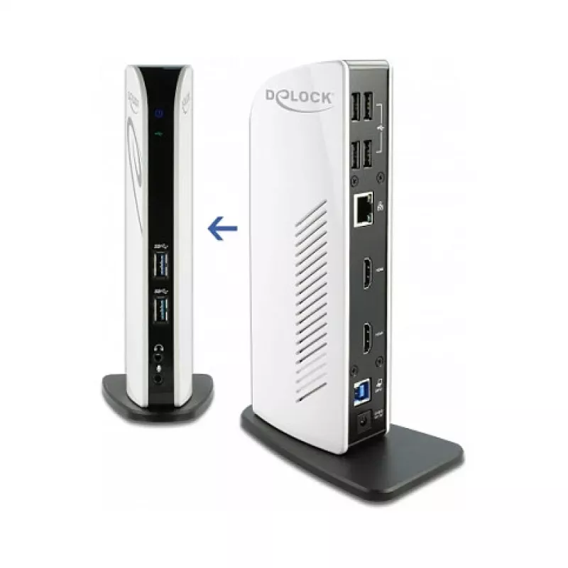 Docking station USB DeLOCK 87771 doppio HDMI Full-HD USB 3.2 LAN audio