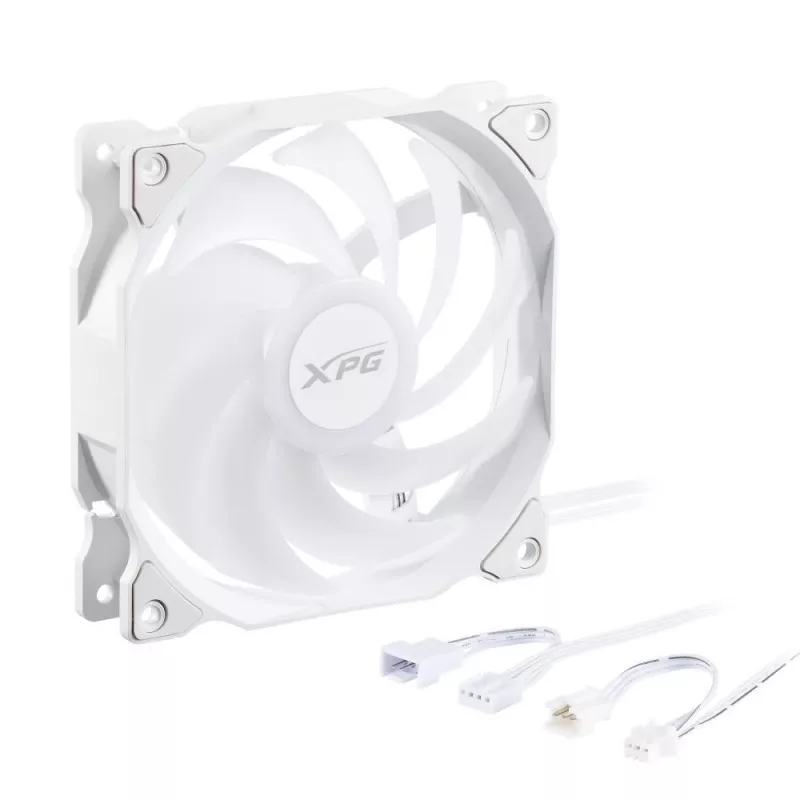XPG VENTO 120 ARGB PWM (confezione da 3) bianco, ventola, 12 cm, 300 U/min, 1850 U/min, bianco
