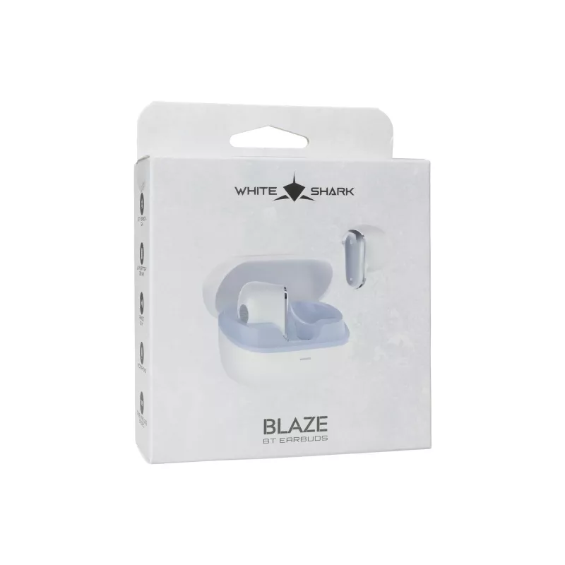 Auricolari True Wireless White Shark GEB-TWS-201 Blaze bianco
