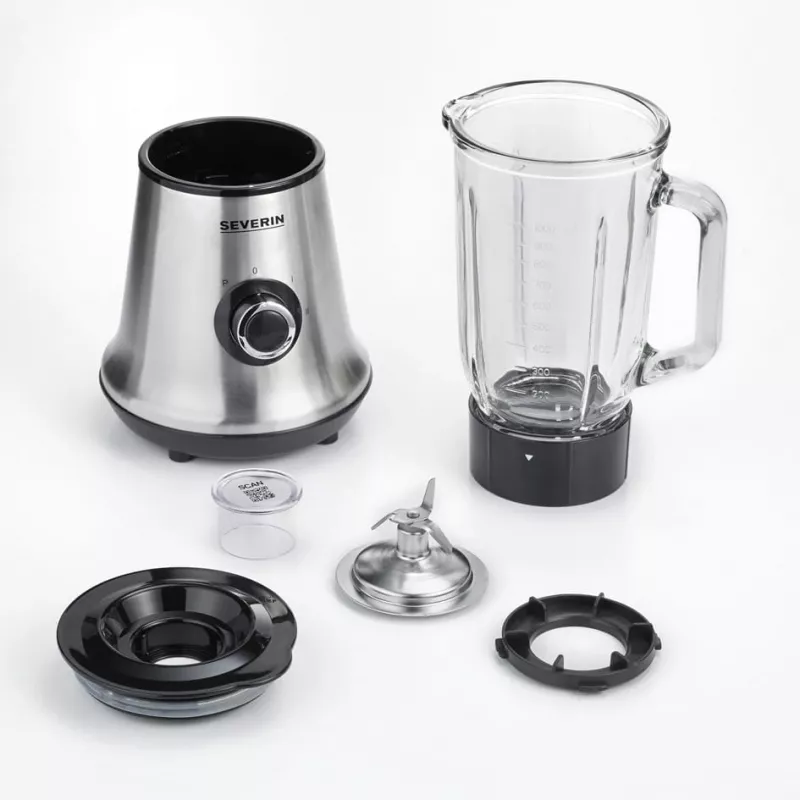 Frullatore Severin SM 3734 nero - acciaio inox 1l 500W (SM 3734)