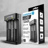 Caricabatterie everActive LC200 domestico USB, 2 vani, Li-Ion, supporta A/AA/AAA/AAAA/C/D, ingresso 5 V, uscita 4,2 V, nero
