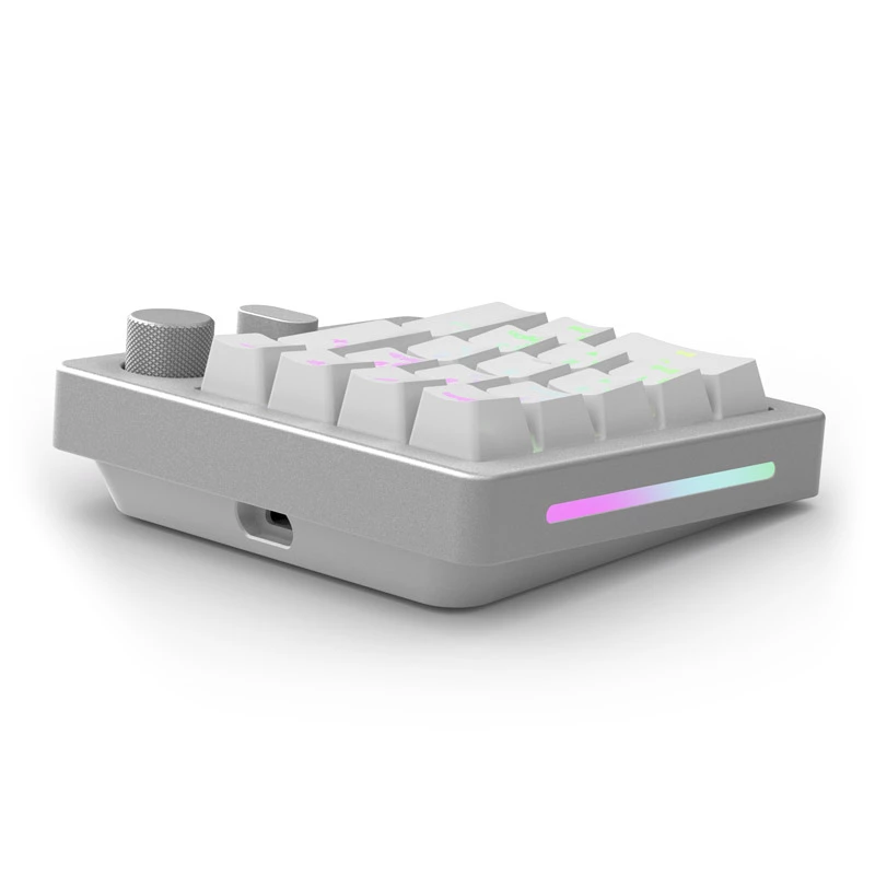 Glorious GMMK Wireless Numpad - Fox Switches, grigio/bianco (GLO-GMMK-NP-FOX-W)