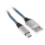 Cavo USB Tracer TRAKBK46266 USB 2.0 1 m USB-C USB-A nero blu argento
