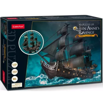 Puzzle 3D LED Queen Annes L522H — kit di montaggio decorativo illuminato con illuminazione LED