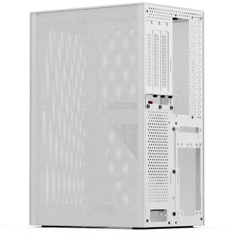 Case Mini-ITX SSUPD Meshlicious Full Mesh PCIE 4.0 Edition - bianco