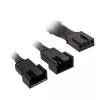 Cavo a Y per ventole PWM Kolink da 1 a 2, 35 cm, nero, intrecciato, modello PGW-AC-KOL-111