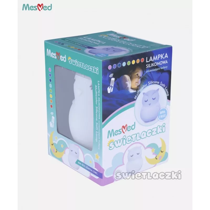 Luce notturna in silicone MM013 gufo con telecomando