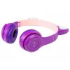 Cuffie wireless Bluetooth 5.0 LED per bambini orecchie viola