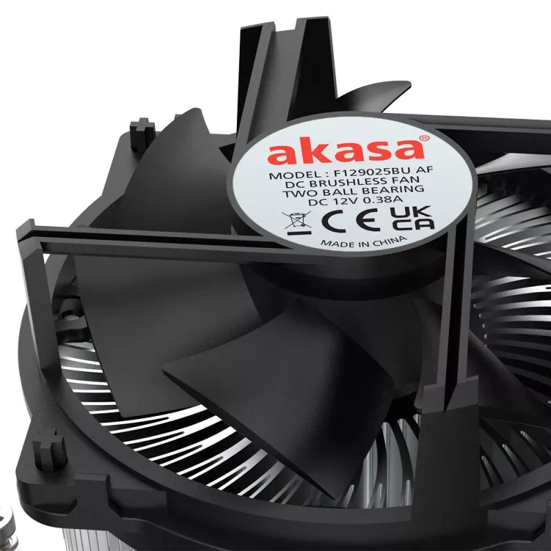Dissipatore ibrido per processore Akasa Intel LGA1700 9 cm alluminio, nero 1 pz.
