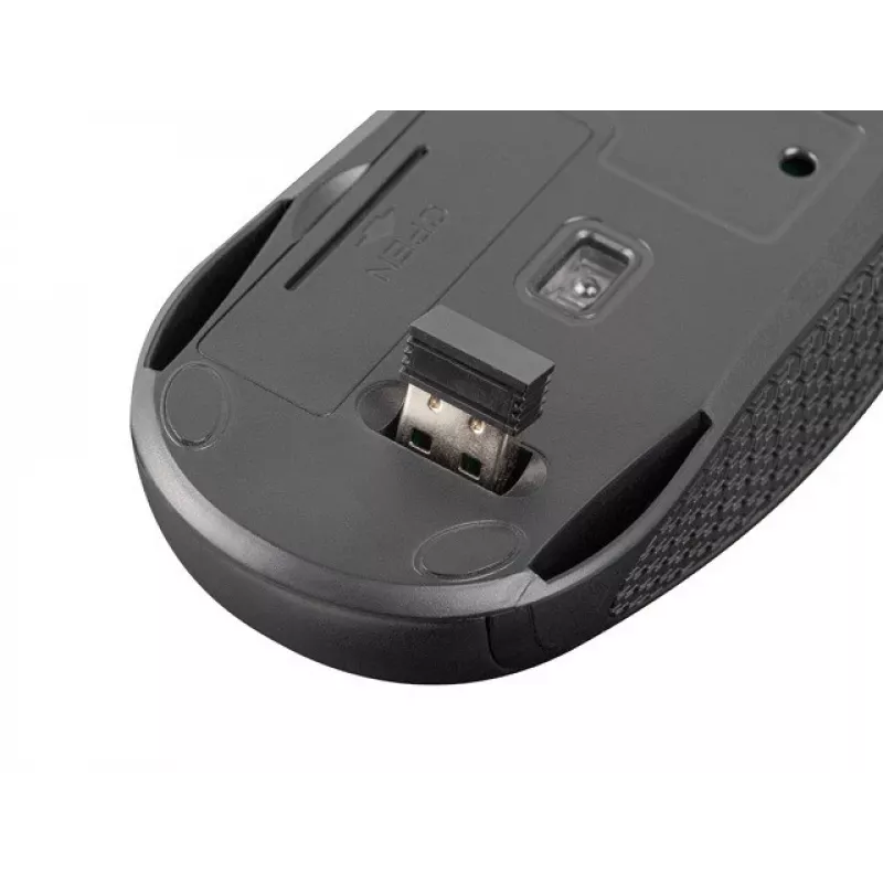 Natec Squid NZB-1989 Kit tastiera e mouse wireless, layout US, nero