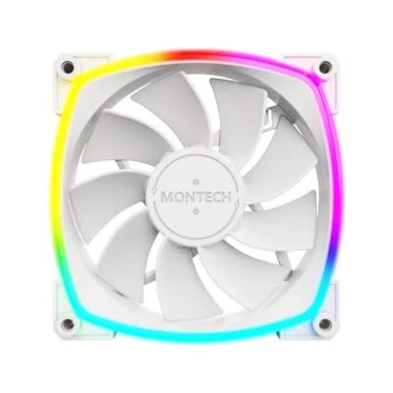 Montech RX120 PWM ventola per case PC 12 cm bianco 3 pz.