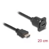 DeLOCK cavo HDMI D-Type connettore maschio a connettore femmina nero 20 cm