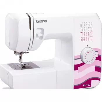 Macchina da cucire domestica automatica Brother RH127VP2 — 27 programmi, 820 giri/min, larghezza punto 5 mm, braccio libero, display LED