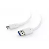 Cavo dati USB Gembird USB A a USB C 1 m, USB 3.2 Gen 1, bianco