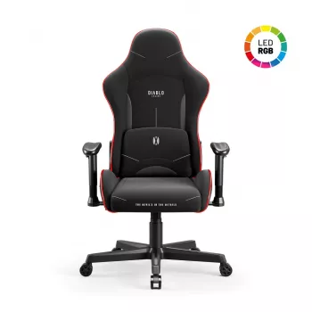 Sedia gaming Diablo X-Starter nero LED — sedia gaming Diablo X-Starter con illuminazione LED integrata