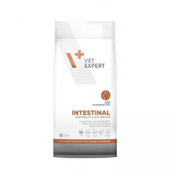 Cibo secco VETEXPERT Veterinary Diet Intestinal per gatti, 2 kg — pollame, 38% proteine, 20% grassi, senza glutine e soia